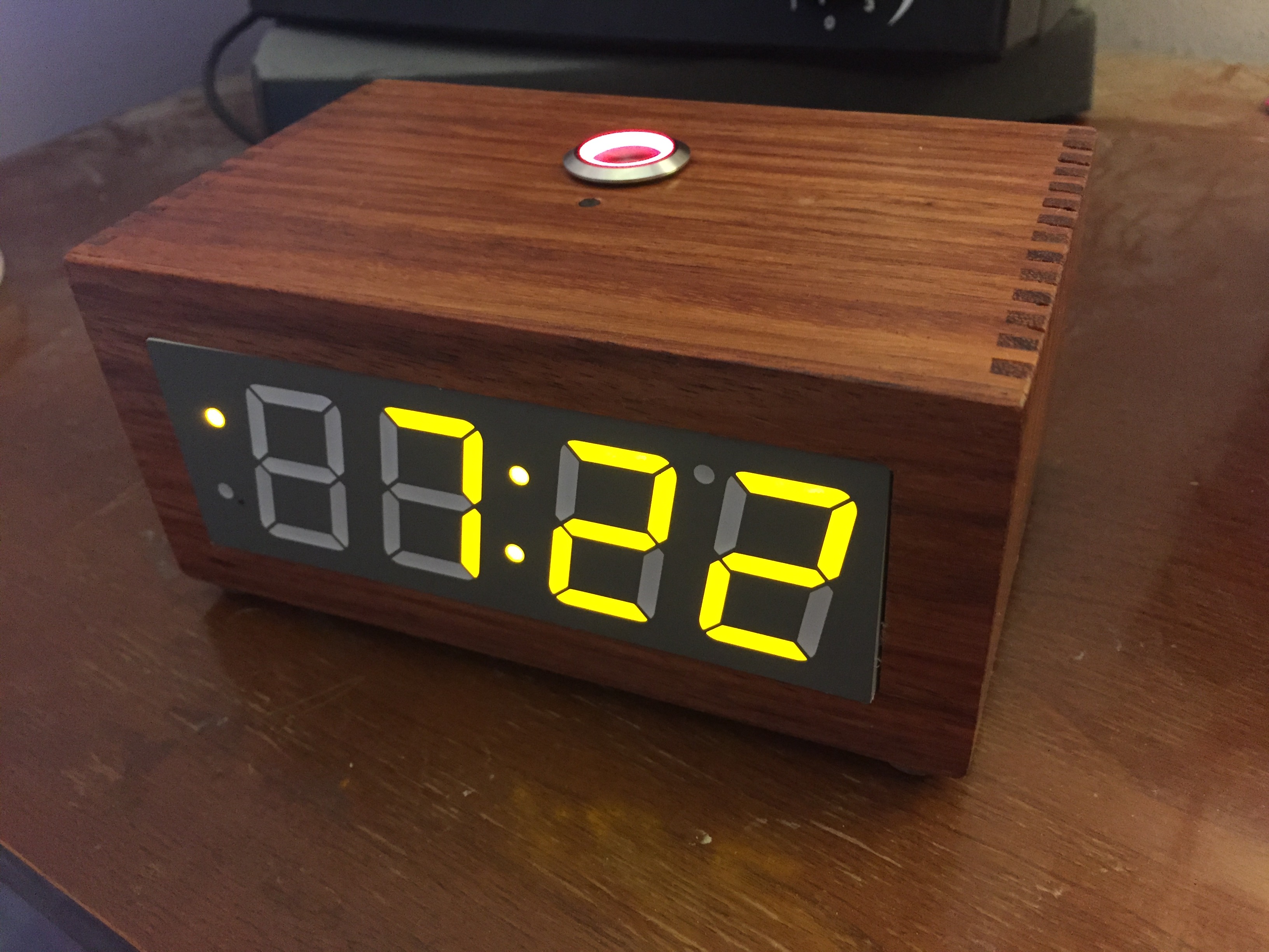 Orange Agate Segment Clock